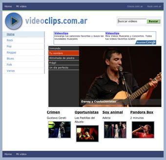 Un portal dedicado a clips argentinos